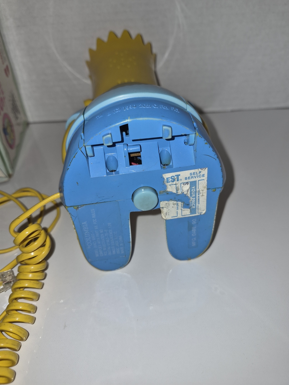 Vintage The Simpsons Bart Simpson Character Phone Columbia Communications - Picture 6 of 7